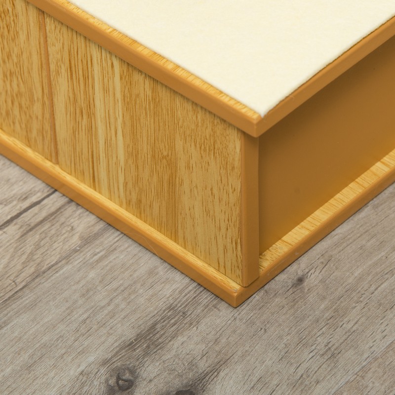 Lemmikkiramppi koirille ja kissoille, 4-portainen MDF/lyhytnukkainen, 40 x 59 x 54,2 cm, natur