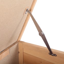 Kaninahäkki ulkokäyttöön kuusipuuta 112x50x54 cm bitumikatolla natur/musta