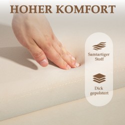 Säilytyspenkki vaahtomuovilla ja metallijaloilla 100 x 40 x 42 cm beige