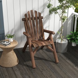 Puinen puutarhatuoli korkealla selkänojalla, säädettävä ulkotuoli, kuusi, max 113 kg, natur