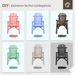 Puinen puutarhatuoli korkealla selkänojalla, säädettävä ulkotuoli, kuusi, max 113 kg, natur