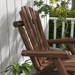 Puinen puutarhatuoli korkealla selkänojalla, säädettävä ulkotuoli, kuusi, max 113 kg, natur