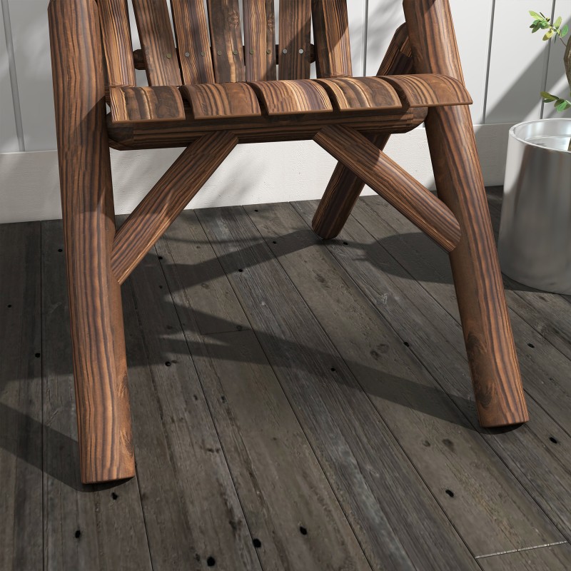 Puinen puutarhatuoli korkealla selkänojalla, säädettävä ulkotuoli, kuusi, max 113 kg, natur