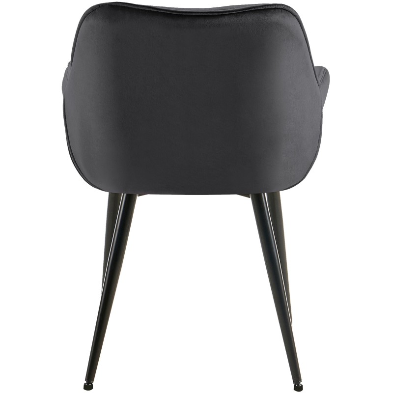 Tyylikäs 4 kappaleen samettituolisetti ruokailuhuoneeseen metallirungolla