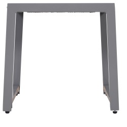 Puutarhan sivupöytä ulkokäyttöön polyrottinki/alumiini 50 x 49,5 x 50 cm harmaa