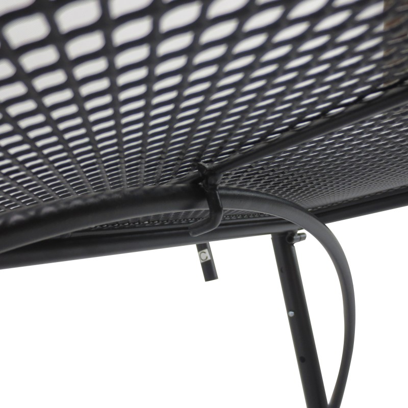 Ripustettava parvekepöytä terassille, metalli, säädettävä korkeus, 60 x 56,5 x 45 cm, musta