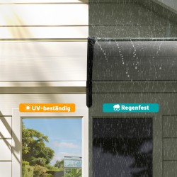 Ovikatos ulko-ovelle 75x195x23 cm polykarbonaatti ja alumiini läpinäkyvä