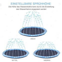 Koirien uima-allas ulkokäyttöön, muovia, liukuestepohja, Ø150 cm, sininen