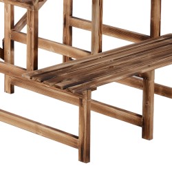 Puinen kasviteline 3 tasoa ulkokäyttöön, massiivipuuta, 80 x 80 x 78 cm, luonnonpuu