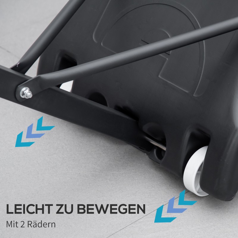 Koripalloteline nuorille, korkeussäädettävä 155–210 cm, täytettävä jalusta, teräs, musta