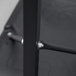 Koripalloteline nuorille, korkeussäädettävä 155–210 cm, täytettävä jalusta, teräs, musta