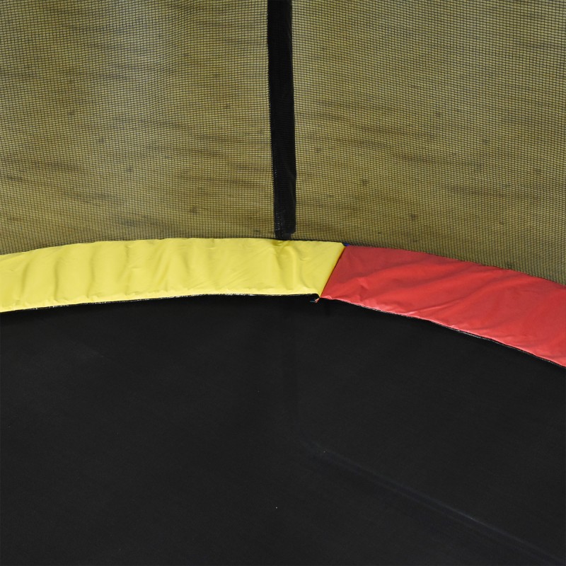 Trampoliinin reunasuoja ulkokäyttöön Ø244 cm, 15 mm pehmuste, monivärinen