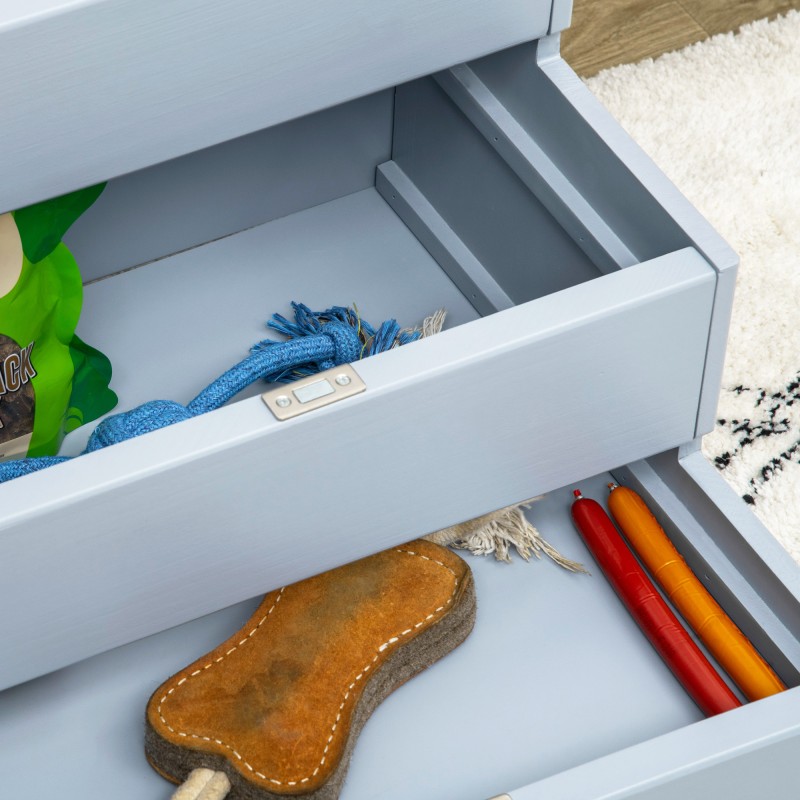 Lemmikkiportaikko 3 askelmaa pienille ja keskikokoisille koirille ja kissoille, kuusipuu, 38 cm, harmaa