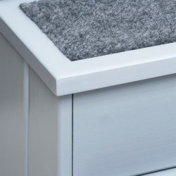 Lemmikkiportaikko 3 askelmaa pienille ja keskikokoisille koirille ja kissoille, kuusipuu, 38 cm, harmaa