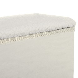 Lemmikkirappu koirille ja kissoille, 3 porrasta, taitettava, säilytystilalla, 48 cm, valkoinen