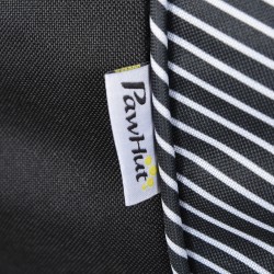 Koiravaunu pienille koirille, taitettava teräsrunko, verkkokori ja jarrut, musta