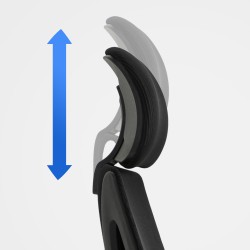 Ergonominen toimistotuoli säädettävällä niskatuella ja verkkoselkänojalla