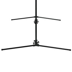 Sulkapalloverkko korkeussäädettävä ja taitettava 310 cm metallirungolla musta/sininen