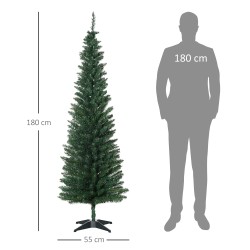 Tekokuusi sisäkäyttöön muovia 180 cm vihreä jalustalla