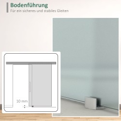 Lasiliukuovi vetotangolla, yksipuolisesti mattapintainen, turvalasi 102,5 x 205 cm