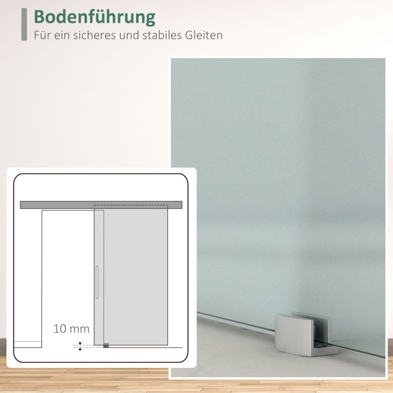 Lasiliukuovi vetotangolla, yksipuolisesti mattapintainen, turvalasi 102,5 x 205 cm