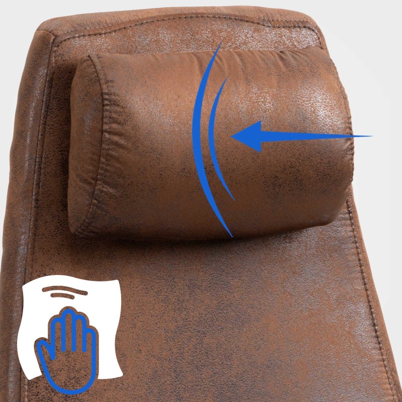 Teollinen toimistotuoli keinonahalla ja keinumekanismilla ergonomiseen työskentelyyn