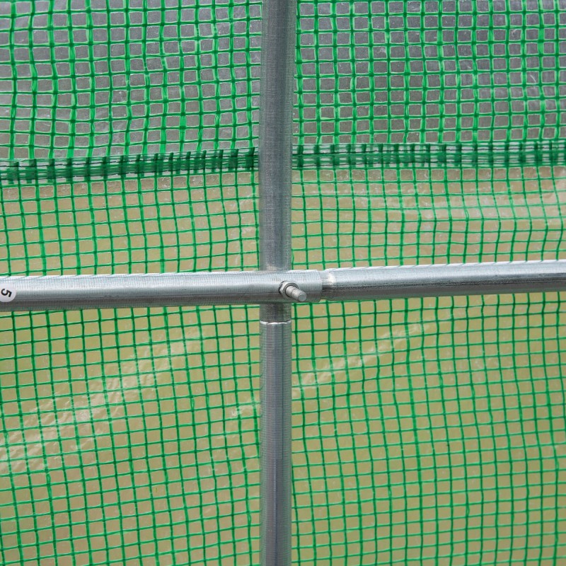 Kasvihuone puutarhatunneli PE-muovikate 350 × 300 × 200 cm vihreä