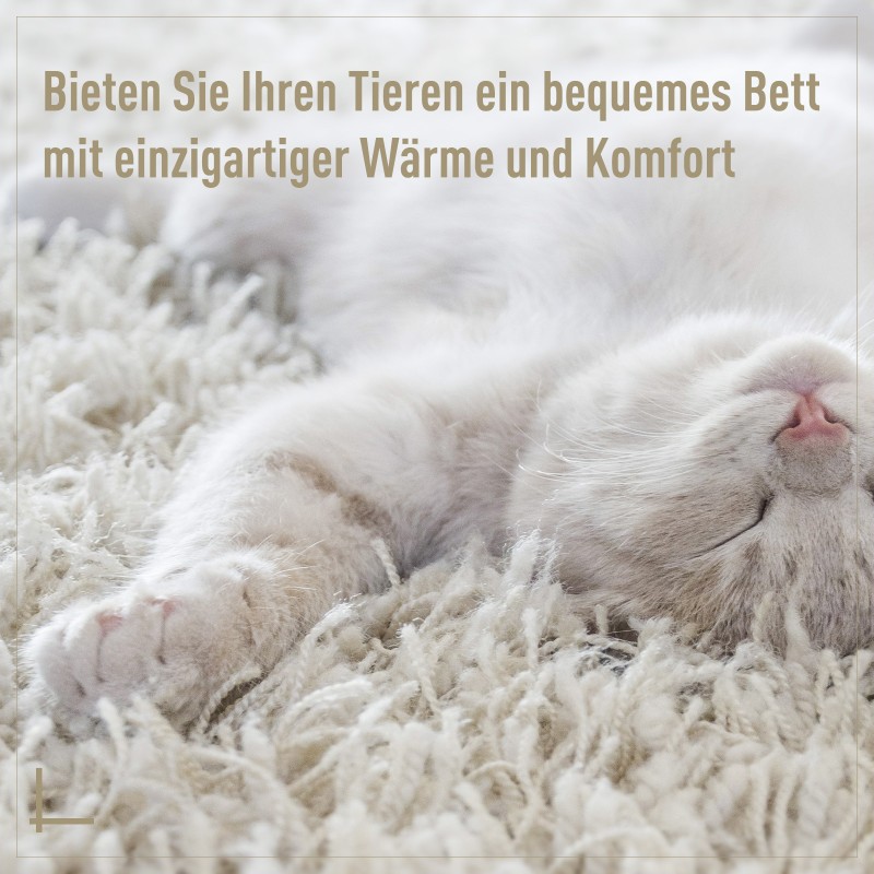 Lemmikin pesä kissalle tai pienelle koiralle, PVC-rottinki, metallirunko, tyyny, Ø56 x 35 cm, beige