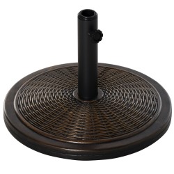 Aurinkovarjon jalka sementti 14 kg pyöreä rattan tyyli 48 cm pronssi 35 38 48 mm varjoputkelle