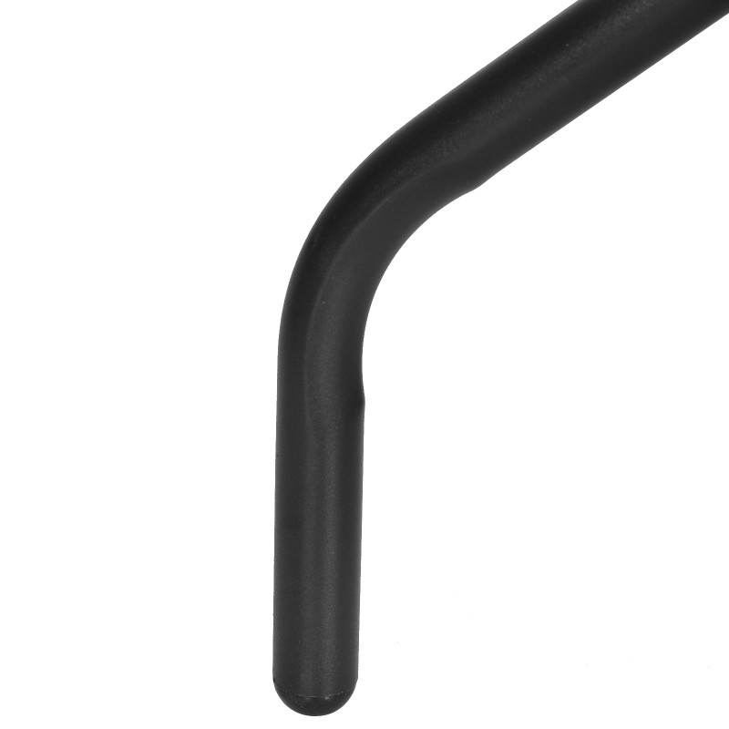 Pyöreä ulkopöytä parvekkeelle metallirungolla ja turvalasikannella Ø60 x 70 cm musta