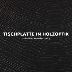 Pyöreä kokoontaitettava puutarhapöytä 2 hengelle, teräs ja HDPE, Ø60 x 73 cm, tummanharmaa