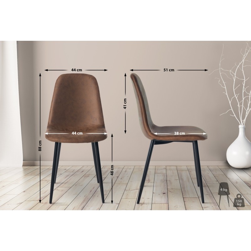 Perheystävällinen moderni ruokatuolisetti, 4 kpl, useita värejä