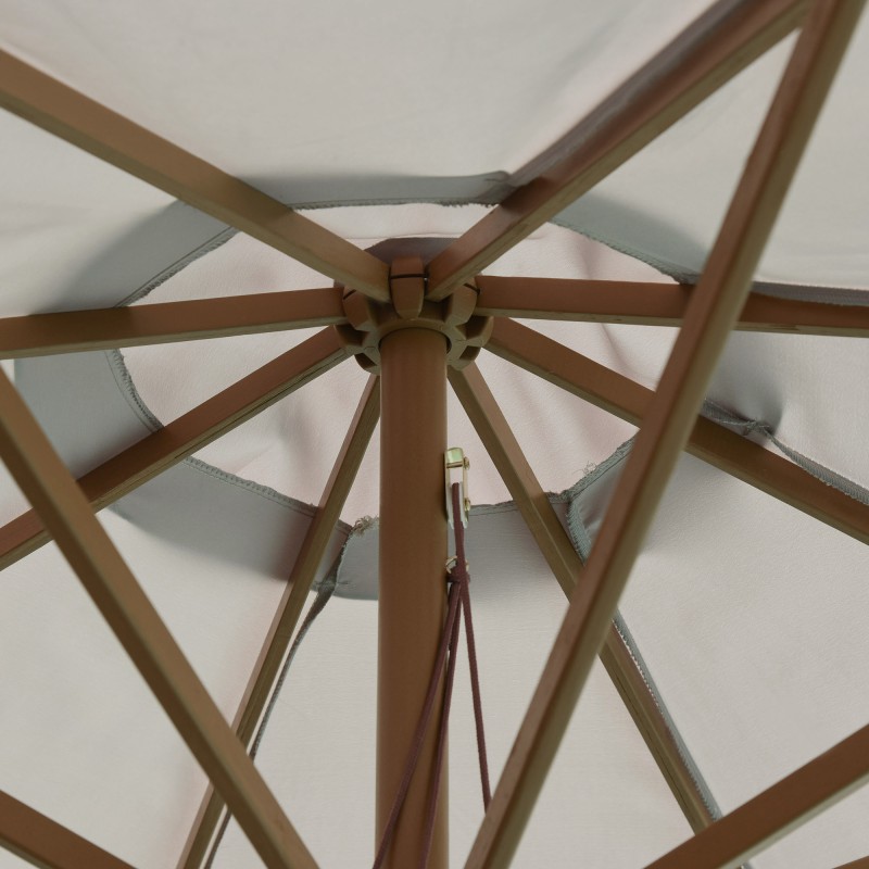 Aurinkovarjo puurunko bambu Ø300 cm harmaa parvekkeelle ja puutarhaan