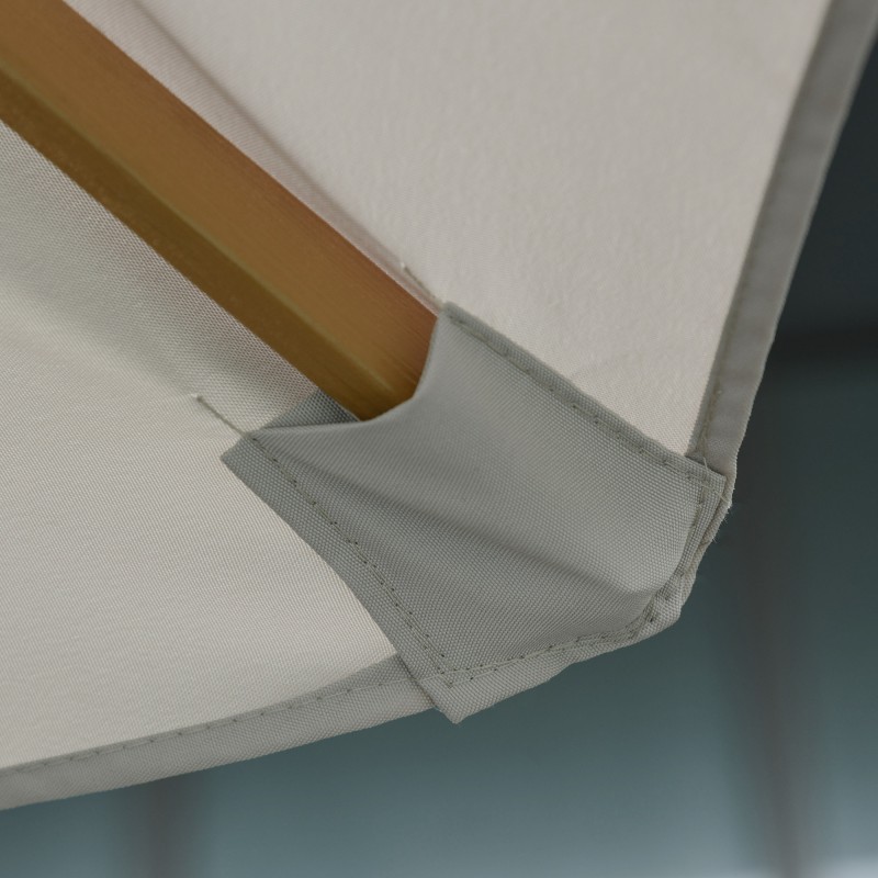 Aurinkovarjo puurunko bambu Ø300 cm harmaa parvekkeelle ja puutarhaan