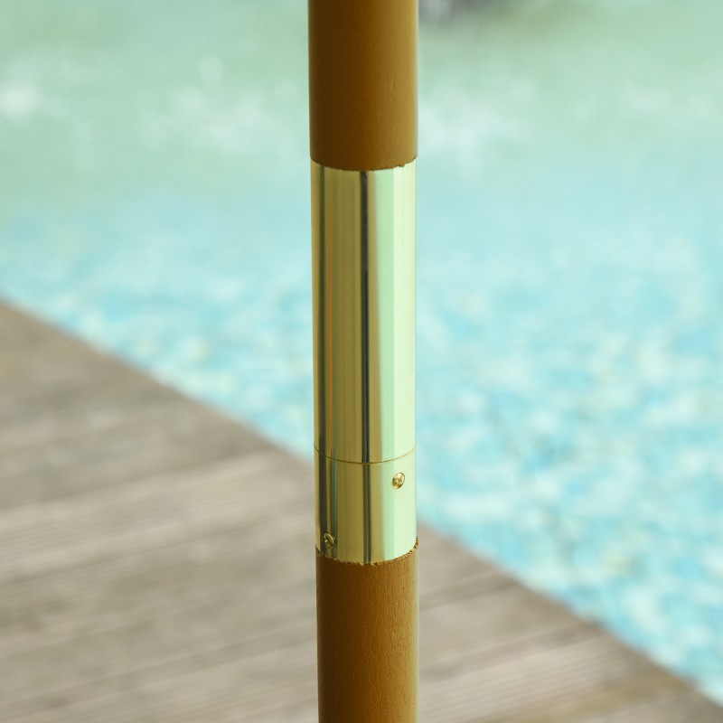 Aurinkovarjo puurunko bambu Ø300 cm harmaa parvekkeelle ja puutarhaan