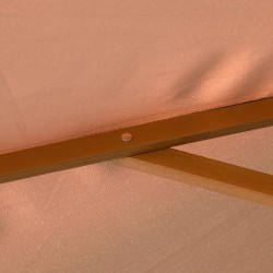 Aurinkovarjo puutarhaan ja terassille, puurunko, Ø 300 cm, UV-suojattu polyesteri, khaki