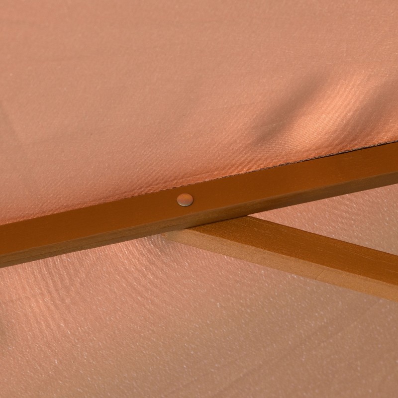 Aurinkovarjo puutarhaan ja terassille, puurunko, Ø 300 cm, UV-suojattu polyesteri, khaki