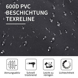 Leirisänky / retkisänky teräsrungolla, 190 x 68 x 52 cm, kantokassi, musta