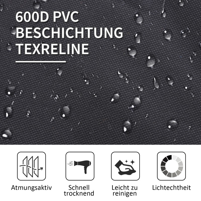 Leirisänky / retkisänky teräsrungolla, 190 x 68 x 52 cm, kantokassi, musta