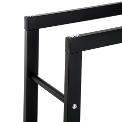 Polttopuuräkki teräs 60 x 25 x 100 cm, kantavuus 100 kg, musta, sisä- ja ulkokäyttöön