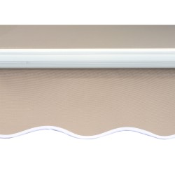 Nivelvarsikatos terassille ja parvekkeelle, alumiinirunko, 450 x 300 cm, beige