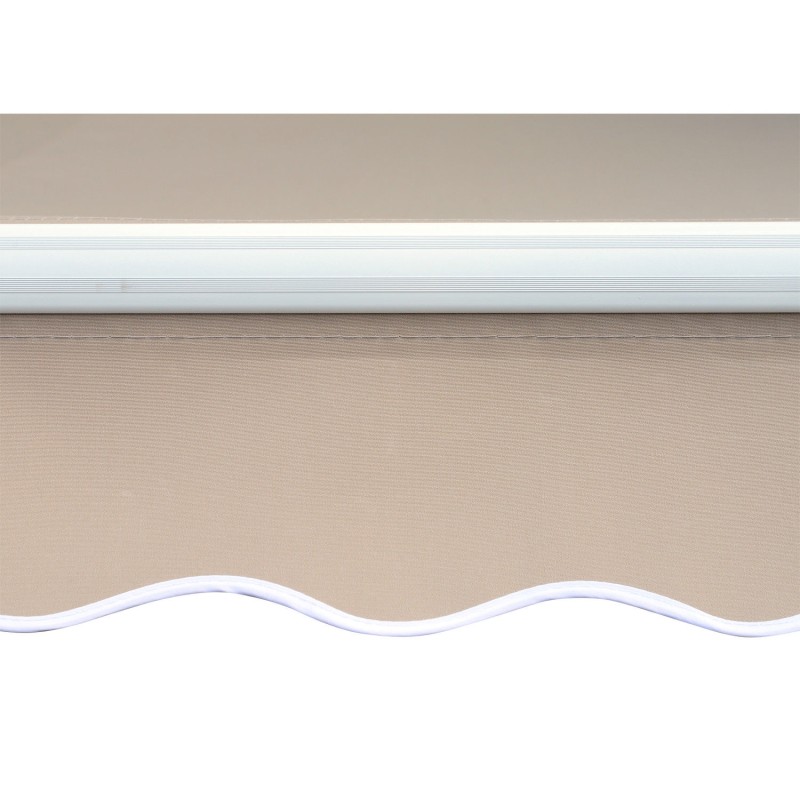 Nivelvarsikatos terassille ja parvekkeelle, alumiinirunko, 450 x 300 cm, beige