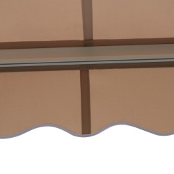 Terassimarkiisi seinäkiinnitys alumiinirunko 395 x 300 cm käsikäyttöinen beige