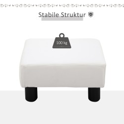 Rahituoli olohuoneeseen ja makuuhuoneeseen, keinonahkaa, puurunko, 40 x 30 x 24 cm, valkoinen