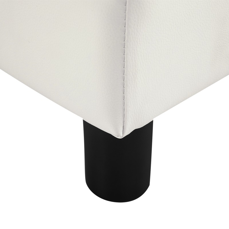 Rahituoli olohuoneeseen ja makuuhuoneeseen, keinonahkaa, puurunko, 40 x 30 x 24 cm, valkoinen