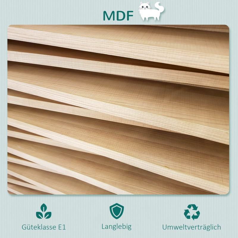 Kissan seinätaso ja leposänky, MDF/fleece, 41 x 28 x 21 cm, ruskea