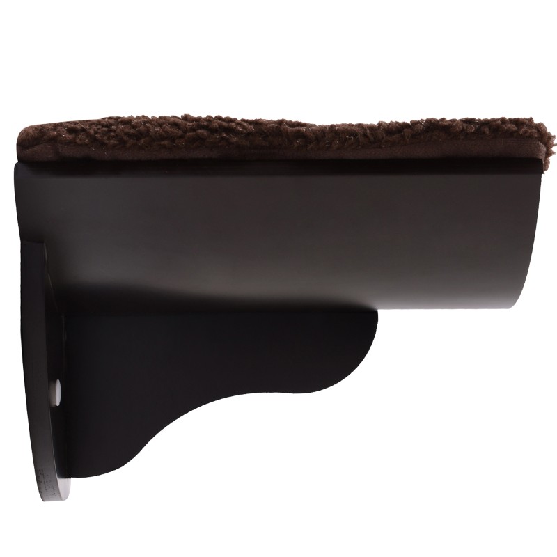 Kissan seinätaso ja leposänky, MDF/fleece, 41 x 28 x 21 cm, ruskea