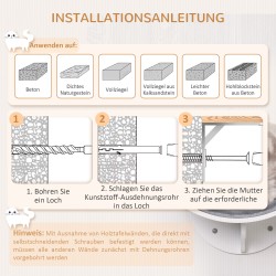 Seinään kiinnitettävä kissan lepotaso MDF/fleece 41 x 28 x 21 cm harmaa