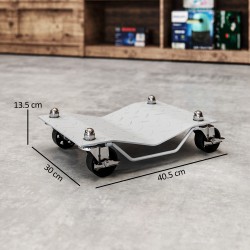 Auton siirtotelineet terästä 40,5 x 30 x 13,5 cm 2 kpl harmaa