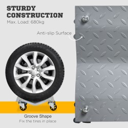 Auton siirtotelineet terästä 40,5 x 30 x 13,5 cm 2 kpl harmaa